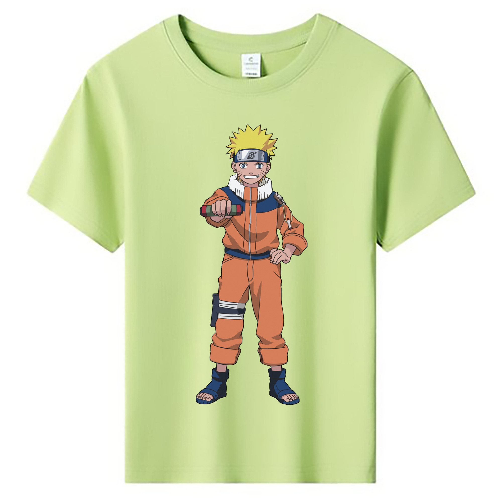 （画像用） NARUTO -ナルト- うずまき ナルト Uzumaki Naruto 綿100％キッズTシャツ（フロントプリント）